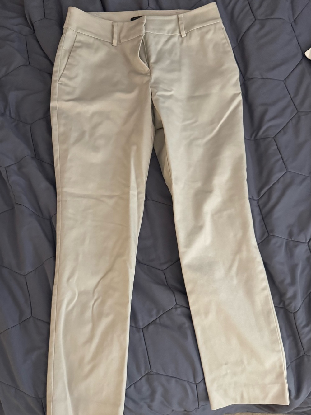 Ann Taylor Cropped Dress Pants in Light Beige